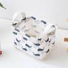 Cesta Pequeña de Almacenamiento Fresca para Escritorio Cesta Pequeña de Lona con Película Impermeable Cesta para Frutas Cesta Pequeña de Almacenamiento para Artículos de Oficina y Varios