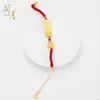 Jane Yue Preservación del Color Método Antiguo Marca Sha Jin Tai Sue Dios de la Riqueza de Cinco Vías Pulsera de Cuerda Tejida a Mano Retro Literario Pulsera de Cuerda Roja del Tíbet para Mujeres