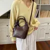 Bolso cubo de estilo coreano, chic y minimalista para mujer; bolso de hombro nuevo, moderno y retro; versátil para ir al trabajo y el uso diario; bolso elegante