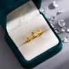 Nuevo Anillo Flor de Durazno Primavera Durazno Borracho Anillo de Flor Tridimensional para Mujer Diseño de Esmalte de Vidrio Anillo de Dedo de Alta Calidad