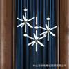 Candelabro de Copo de Nieve Postmoderno Diseñador Lujo Ligero Tubo de Vidrio Candelabro Modelo de Casa Departamento de Ventas Lámparas de Ingeniería Personalizadas