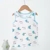 Chal de Algodón Puro con Estampado de Dibujos Animados para Niños de Verano Camiseta Interior sin Mangas para Niños Niñas Ajustado Categoría a Venta al por Mayor