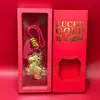 Pingente da sorte do cavalo do zodíaco em ouro 999, chaveiro dourado para riqueza instantânea, presente para namorada ou melhor amiga, presente de Ano Novo
