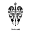 Tbs Cross-Border se especializa en Pegatinas de Tatuaje de Animales en Blanco y Negro y Florales Coloridos para Medio Brazo, Unisex, Estilo Europeo y Americano