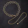 Cadena de Cintura Elegante de Metal con Girasol para Mujer de Comercio Exterior, Accesorio de Cintura Ajustable para Vestido, Cinturón de Cadena Multicapa de Gama Alta