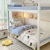2026 Nuevo Modelo Cama de Estudiante Algodón Puro Estampada Litera para Dormitorio de Estudiantes Juego de Tres o Cuatro Piezas