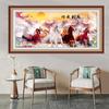 A pintura decorativa de fundo para TV na sala de estar tem apoiador casa e tudo Xing pintura paisagística chinesa nova autoadesiva água para ganhar dinheiro pintura