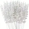 Rama Individual Artificial de Eucalipto de Amazon 38cm Cadena de Planta de Dinero para Boda y Decoración del Hogar Plantas Acuáticas Artificiales
