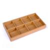 Caja de Almacenamiento de Té de 8 Compartimentos, Caja de Bolsitas de Té con Almacenamiento Dividido, Bandeja para Tazas del Hogar, Organización de Artículos Varios de Bambú para el Hogar