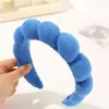 Diadema Cruzada Sencilla Nube Parte Superior Alta de la Cabeza Tela de Toalla Torcida Diadema para Lavado de Cara Amazon Care Juego de Tres Piezas para Mujeres