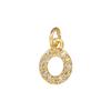 Cobre Micro-incrustado Zircón 26 Letras Inglesas Hecho a Mano Collar Aretes Accesorios Colgante Color Oro 18k Accesorios de Joyería DIY
