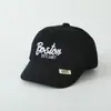 Gorro Nuevo para Bebé de Pana Moda de Comercio Exterior Letra Boston Gorra de Béisbol Infantil Personalizada Versátil Gorra de Pico de Pato