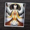 Pintura Thangka Dorada Semi-Pintada a Mano al por Mayor Núcleo Zorro Hada Zorro de Nueve Colas Changming Vida Pasada y Vida Presente Lienzo Thangka Se Puede Personalizar