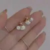 Brincos da Moda Estilo Coreano Mais Vendidos Novo Modelo Brincos Femininos Simples e Elegantes Versáteis Tiktok Mesmo Estilo Tarraxas Atacado