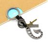 Chaveiro retrô em forma de anzol, masculino e feminino, pendurado na cintura, couro, tecido, pingente, chaveiro criativo, presente personalizado