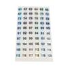 En stock impermeable láser redondo reflectante digital pegatina 1-300 número alta adherencia color pegatina