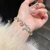 Reino Secreto de la Isla~Pulsera de Estrella de Mar con Cuentas de Ojo de Gato de Zircón de Lujo Ligero Pulsera Sencilla Accesorio de Mano Dulce y Versátil