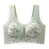 Sujetador deportivo tipo tubo sin costuras en la espalda ropa interior para mujer fina estampada para busto grande push up pequeño talla grande