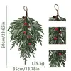 Nuevo colgante de pared navideño simulado con agujas de pino y bayas, corona de puerta, árbol de Navidad, decoración de escena para fiestas y festividades, transfronterizo