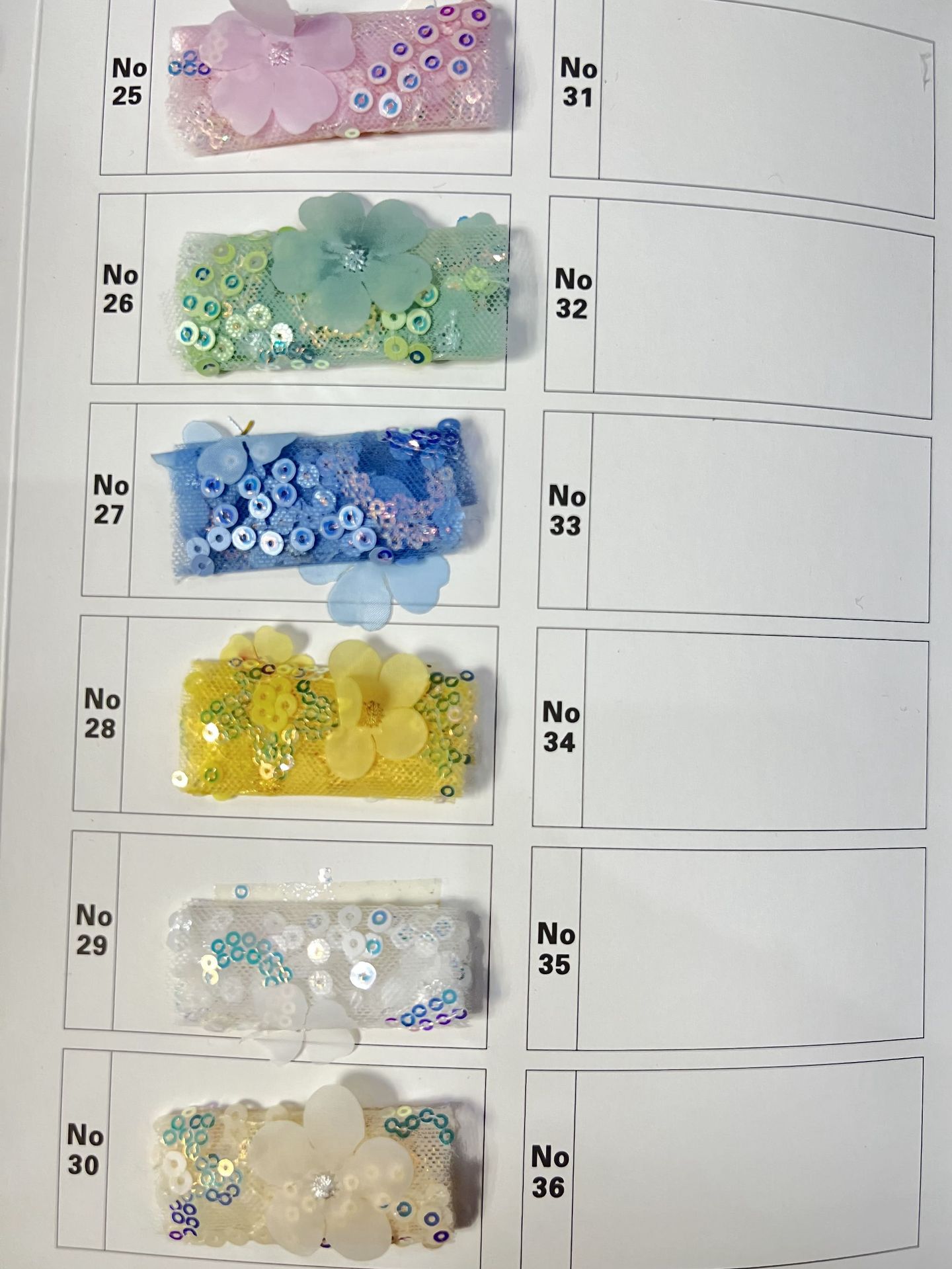 色卡 25-30