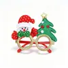 Gafas Decorativas Navideñas Transfronterizas 2027 para Adultos y Niños Regalos para Fiestas Navideñas Gafas de Gorro de Santa Claus