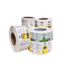 Etiquetas Autoadhesivas, Pegatinas Desinfectantes de Alcohol, Estampado en Caliente de PVC, Estampado Plateado, Impermeable, Resistente al Aceite, Resistente al Desgarro, Impresión a Color, Logotipo, Forma Redonda