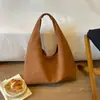 Bolsa Tote Grande de Cor Sólida Simples Estilo Coreano para Mulheres 2026 Nova Casual Versátil para o Dia a Dia Ombro Único Sob o Braço