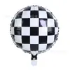 Casco Temático de Carreras Nuevo Transfronterizo Globo de Cumpleaños de Neumático a Cuadros Casco de Motocicleta Globo de Papel de Aluminio de Carreras