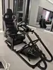 Base de Simulador de Carreras, Soporte de Control de Monitor, Asiento Integrado para Juego de Conducir, Ajustable