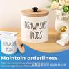 Caja de Almacenamiento para Perlas de Lavandería de Madera Transfronteriza con Tapa Estante Redondo de Almacenamiento para Lavandería Tanque de Almacenamiento para Bolas de Lavandería con Perlas de Fragancia