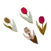 Decoración de Pastel de Acrílico Estilo Ins Transfronterizo Flor Tulipán para el Día de la Mujer y el Día de la Madre Decoración de Pastel de Flores