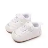 Sapatos de Bebê de Couro PU Impermeável 0-1 Ano Solado de Borracha Antiderrapante Sapatos de Criança Sapatos de Bebê Fashionáveis e Respiráveis