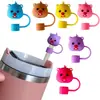 Funda de silicona para pajilla de castor transfronteriza explosiones de Amazon tapa de pajilla para taza Stanley tapón de polvo de animal de dibujos animados