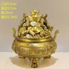 Queimador de Incenso Ornamentos de Tigela de Tesouro de Latão Sapo Dourado Quadrado Dragão e Fênix Cofre Porquinho Armazenamento Pote de Dinheiro Decoração de Mesa para Casa e Escritório