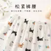 [Fabricante Atacadista] Roupa de Casa de Algodão Nuvem Plus Size, Design de Cachorrinho Cartoon, Conjunto de Pijama de Manga Longa para Primavera/Outono para Mulheres (Dois pedaços)