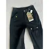 Jeans de campana negros, elegantes y sofisticados para mujer, pantalones curvos de otoño con múltiples bolsillos, pantalones de trabajo rectos estilo americano