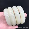Pulsera de jade afgano natural pulsera de piedra de jade azul blanco hetian de xinjiang pulsera de jade para mujer de jade blanco como grasa de cordero venta al por mayor