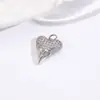 Colar com Pingente de Coração Exagerado Estilo Europeu e Americano Colar Pingente Cobre Banhado 18K Pérola Artificial Coração de Pêssego Pingente de Joias DIY Acessórios