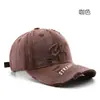 Boné de Baseball Masculino e Feminino Japonês Vintage Lavado com Rasgos Cor Sólida Leve para Primavera e Outono, Boné Protetor Solar para Viagem ao Ar Livre