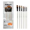 Amazon Transfronterizo Seis Pinceles Blanco Perla Pelo de Nylon Pluma de Acuarela Mango de Madera Set de Pinceles para Óleo Suministro del Fabricante