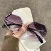 Nuevas Gafas de Sol de Moda para Maquillaje Anti-UV Lisas de Moda para Mujer Combinan con Todo Elegantes Sin Marco