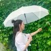 Paraguas transparente al por mayor de plástico desechable con mango largo automático para sol y lluvia paraguas con logo impreso paraguas de regalo publicitario para niños