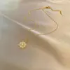 Moda Coreana Diamante Flor de Quatro Folhas Colar Feminino Moda Luxo Leve Corrente da Clavícula Design de Celebridade da Internet Joia Joker Atacado