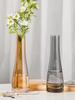 Jarrón de rosas de vidrio francés de diámetro pequeño, arreglo floral para sala de estar, mini adornos florales hidropónicos nórdicos