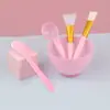 [Tigela para máscara pincel espátula colher] conjunto de máscara ajustável silicone macio PP ferramentas especiais para salão de beleza
