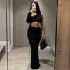 41825 ropa de mujer transfronteriza 2025 verano nuevo tendencia personalizada ombligo expuesto perforación vestido de una manga estilo europeo y americano mujer