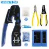 Kit de Ferramentas de Crimpagem RJ45 Cat6 de Sete Andares Crimpadora de Cabo Ethernet Alicate Descascador de Fios Testador Com 100 Conectores e Capas para Instalações de Rede