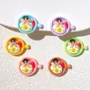Sartén para Omelette de Dibujos Animados Xiaoxin, Accesorios de Resina DIY, Pasador Casero, Llavero, Funda para Teléfono Móvil, Flor para Zapato, Paquete de Materiales para Joyería