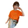 Camiseta de Manga Corta para Niños Algodón Puro 2026 Nuevo Estilo Niños Medianos y Grandes Verano Manga Media Ropa para Niños Tops Camisetas Versátiles