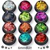 Set de lentejuelas para decoración de uñas con forma de hoja de arce de 6 mm para decoración de uñas transfronterizo, brillo, polvo brillante, esmalte de uñas, hecho a mano, material de gel DYI, venta al por mayor